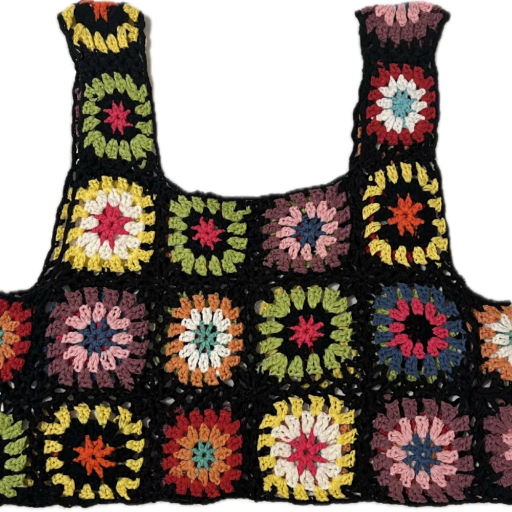 Boho Top Handmade Crochet Beach Wear Camis Mujer Hollow Out Knitted Top Knitwear